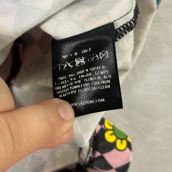 Lazy Oaf Retro Daisy Dress Checker Pink Zip Up size UK6/US2 Groovy Maximalist - Picture 7 of 11